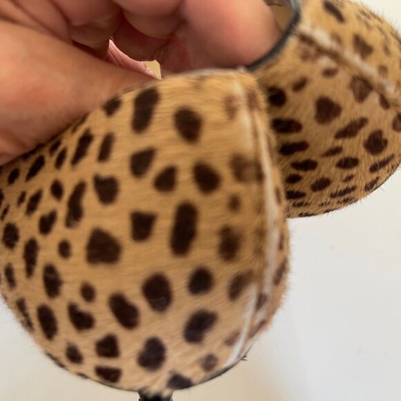 JIMMY CHOO Black & Tan Leather & Pony Hair Animal Print Kitten Heels: Size 39.5 - Picture 7 of 8